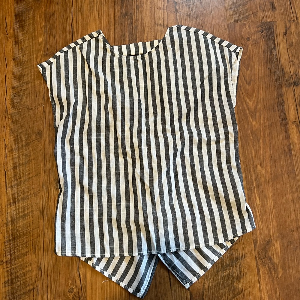 Blue and white stripped shirt